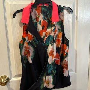 T. Tahari black sleeveless top Size XL